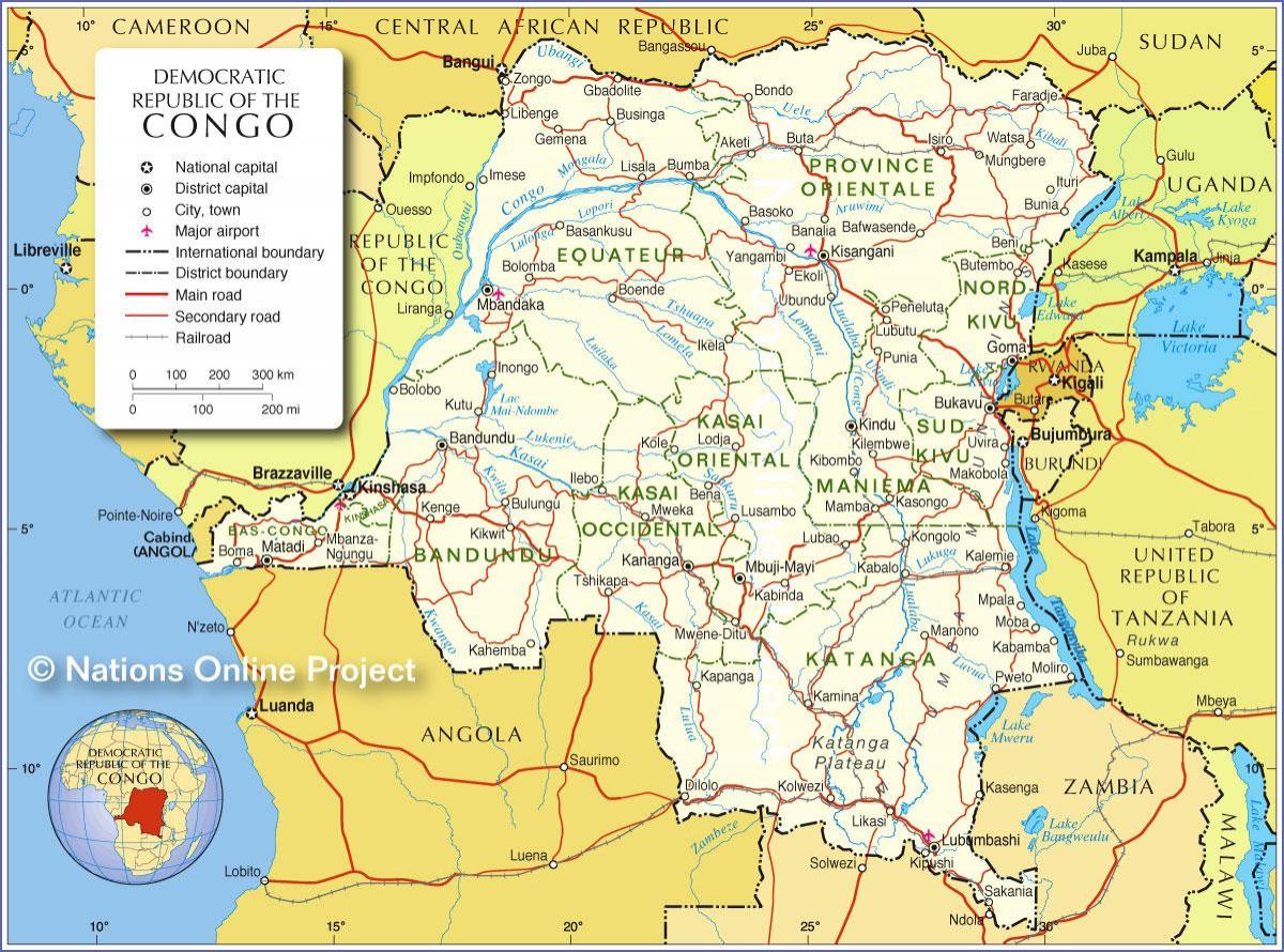 peta dari republik demokratik kongo
