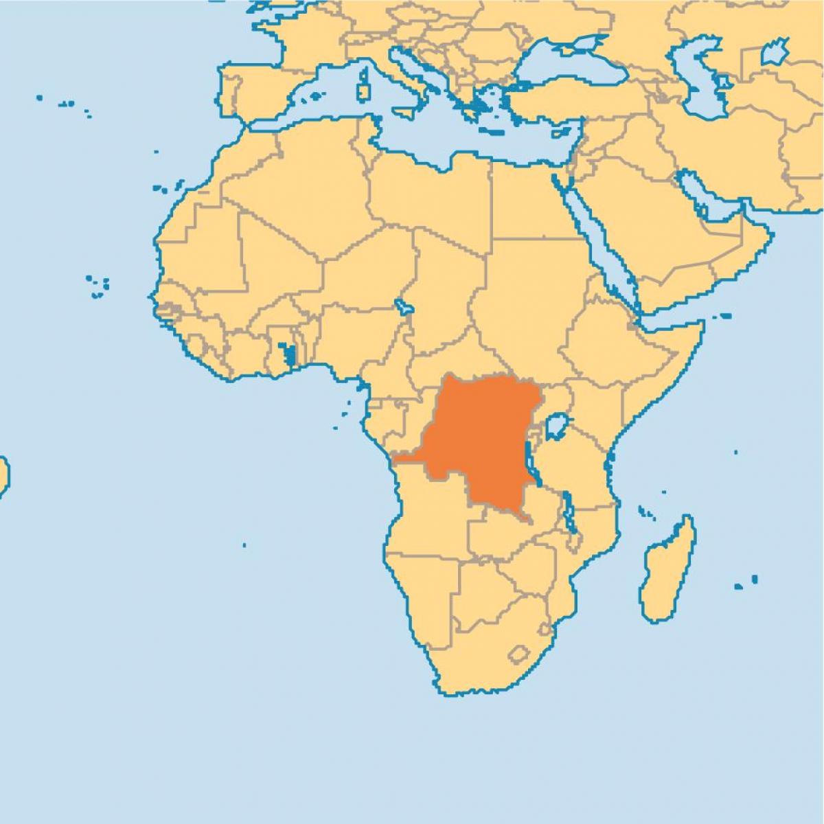 Peta dari zaire di dunia