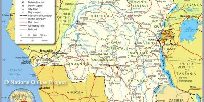 Peta dari republik demokratik kongo